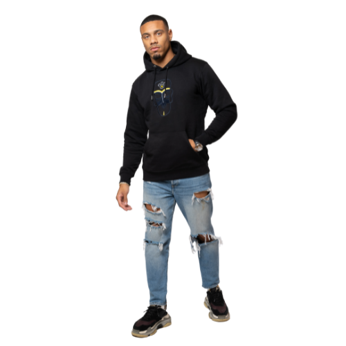 SCHWARZES KAPUZENSWEATSHIRT